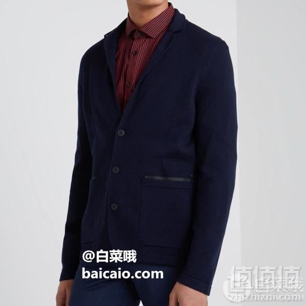 限M码，Boss Orange 橙标 Ajames 男士羊毛混纺针织夹克 Prime会员免费直邮含税到手724元