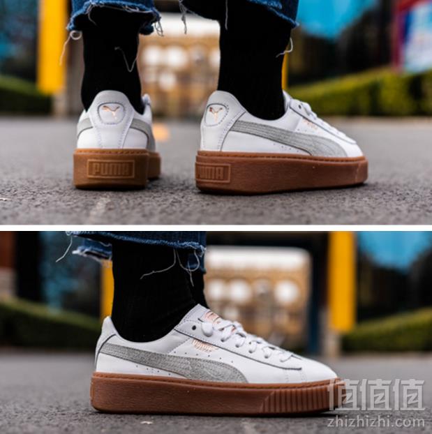 限US9码，PUMA 彪马 Basket Platform Euphoria 女子松糕休闲鞋 Prime会员免费直邮到手239.74元包邮包税