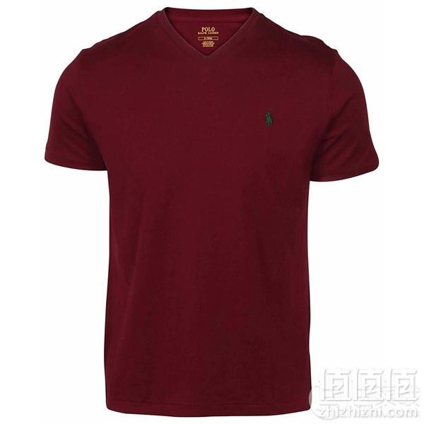 限M码，POLO Ralph Lauren 拉夫劳伦 男士纯棉V领短袖T恤 Prime会员凑单免费直邮含税到手150元
