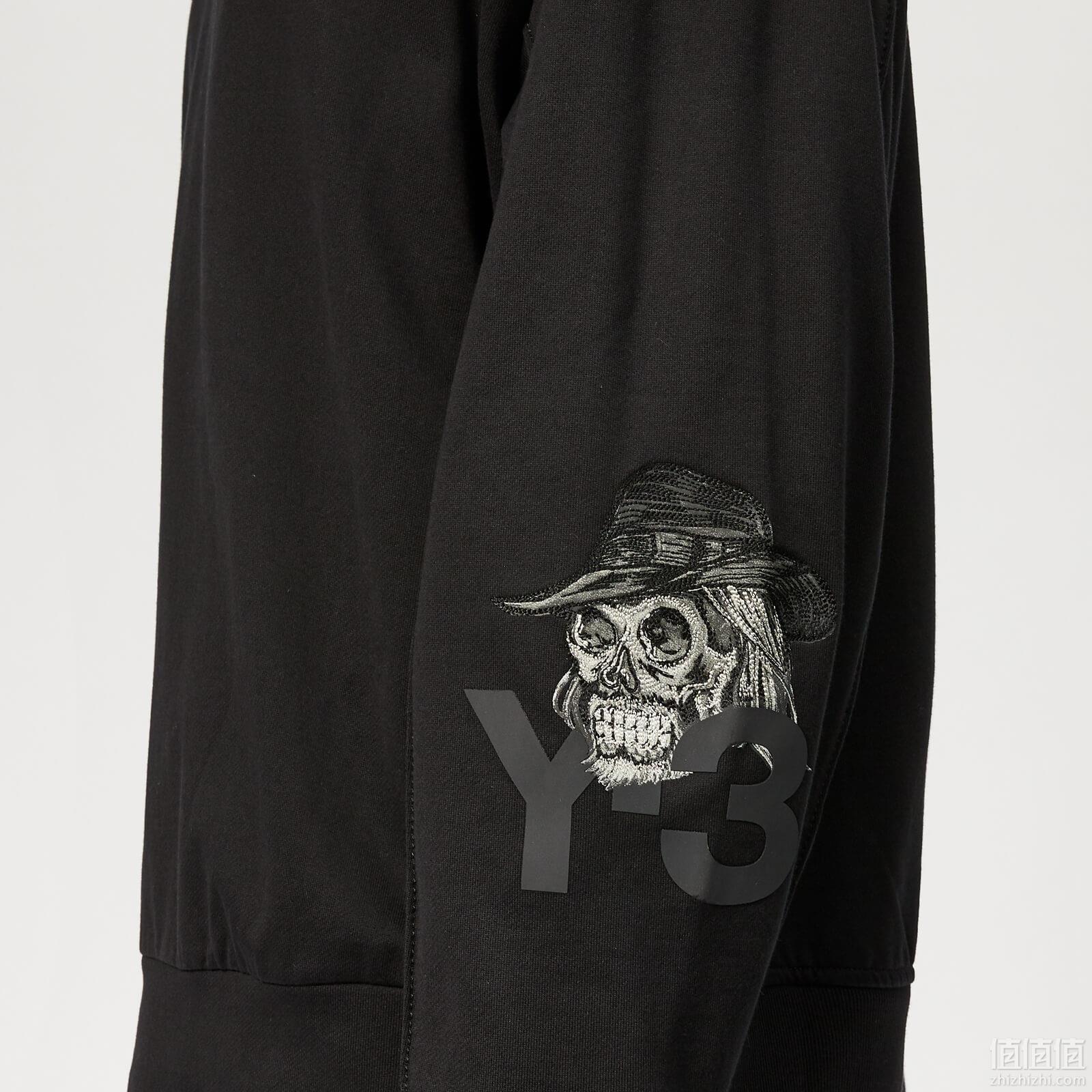 Y-3 Men's Yohji Skull Crew Neck Sweatshirt - Black