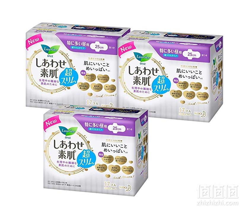 花王 乐而雅 超安心F系列卫生巾 25cm 17片*3包 Prime会员凑单免费直邮到手56元
