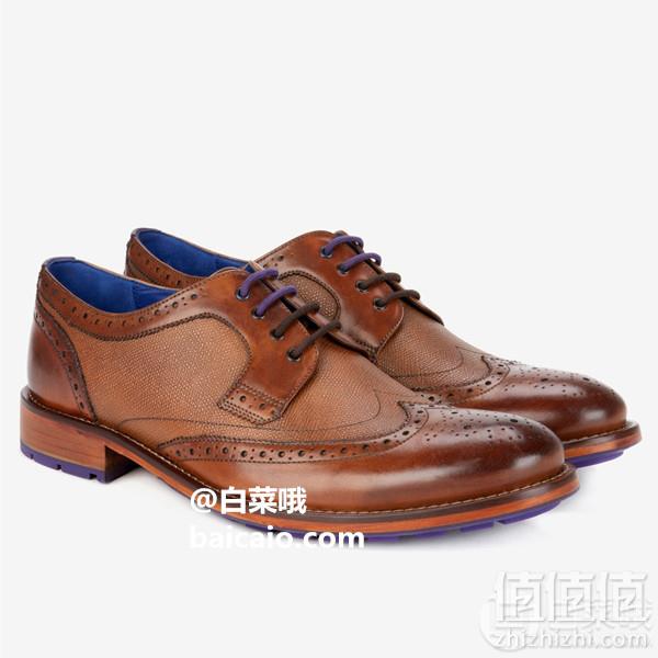 限UK6.5码，Ted Baker 泰德·贝克 Cassiuss 4 男士真皮布洛克烤花牛津鞋 3.2折 Prime会员免费直邮含税到手426元