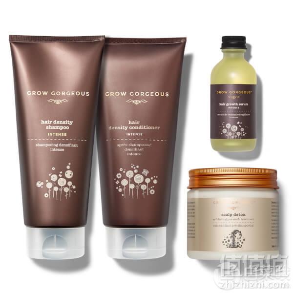 GROW GORGEOUS 洗护套装（洗发水190ml+护发素190ml+增厚精华加强版60ml+磨砂膏190ml）£77（需用码）免费直邮到手678元