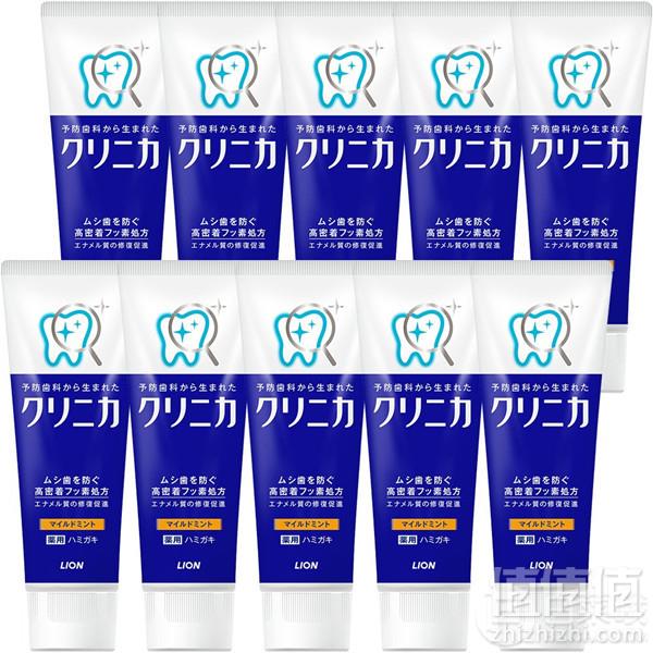 Lion 日本狮王 Clinica 酵素洁净立式牙膏（薄荷味）130g*10支装 Prime会员凑单免费直邮含税到手151元