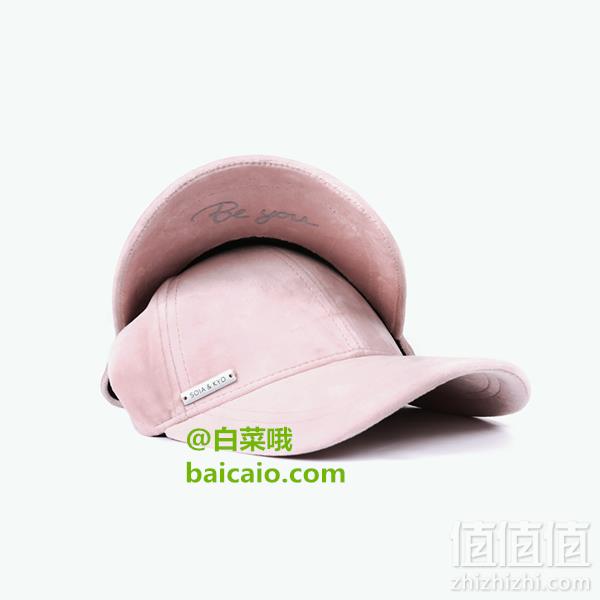 加拿大时装品牌，Soia & Kyo Dolce 女士可调节天鹅绒棒球帽 Prime会员凑单免费直邮含税到手183元