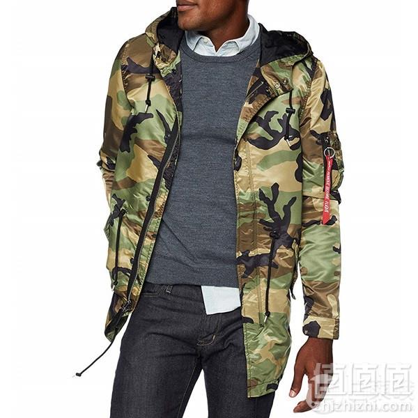 限L码，Alpha Industries 阿尔法工业 男士连帽鱼尾派克大衣 Prime会员免费直邮含税到手611元
