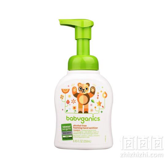 Babyganics 甘尼克宝贝 儿童泡沫免洗洗手液 桔香型 250ml凑单低至37.64元/件（5件5折）
