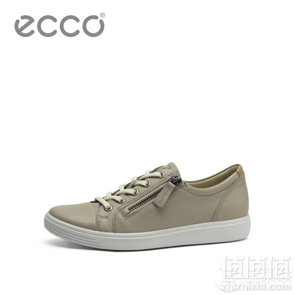 35码，Ecco 爱步 Soft 7 柔酷7号 女士牛皮侧拉链休闲鞋 4折 .95到手515元（天猫旗舰店1799元）
