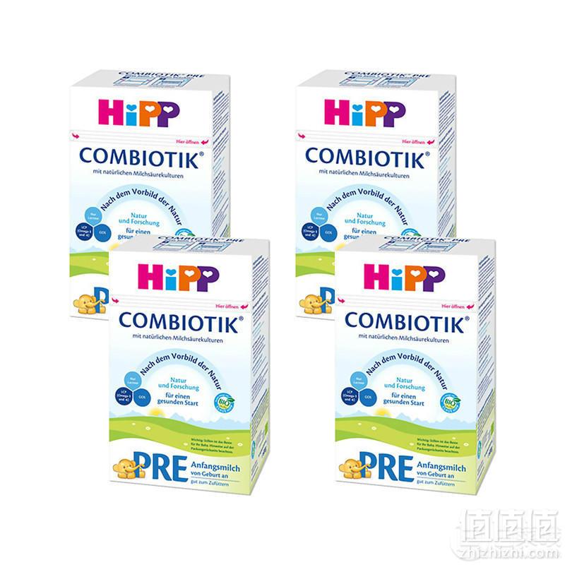 Hipp 喜宝 德国进口 有机婴幼儿配方奶粉Pre段 600g*4盒274.55元包邮（限PRIME会员）