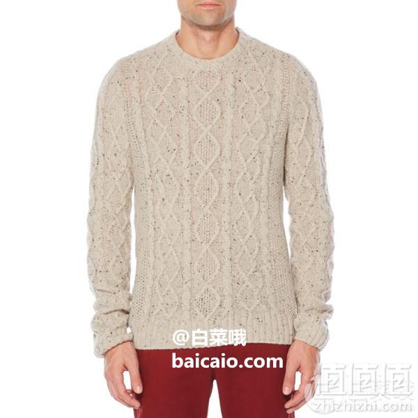 限L码，Original Penguin 企鹅牌 Wool Alpaca 男士羊毛羊驼渔夫毛衣 Prime会员免费直邮含税到手新低240元