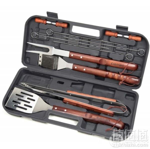 Cuisinart 美膳雅 CGS-W13 木质手柄烧烤工具13件套 Prime会员凑单免费直邮含税到手181元