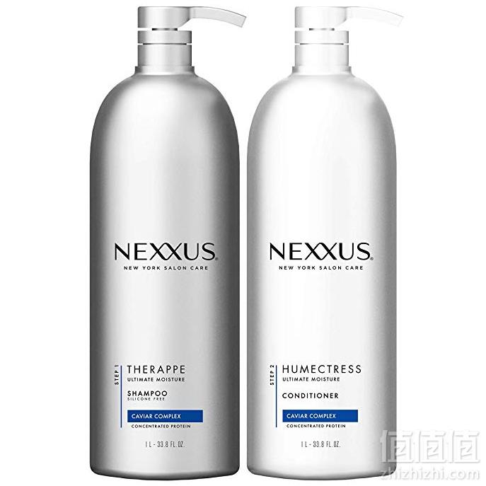 镇店之宝，Nexxus 耐科斯 鱼子酱弹性滋养洗护套装（洗发水1L+护发素1L） Prime会员免费直邮含税到手新低282.11元