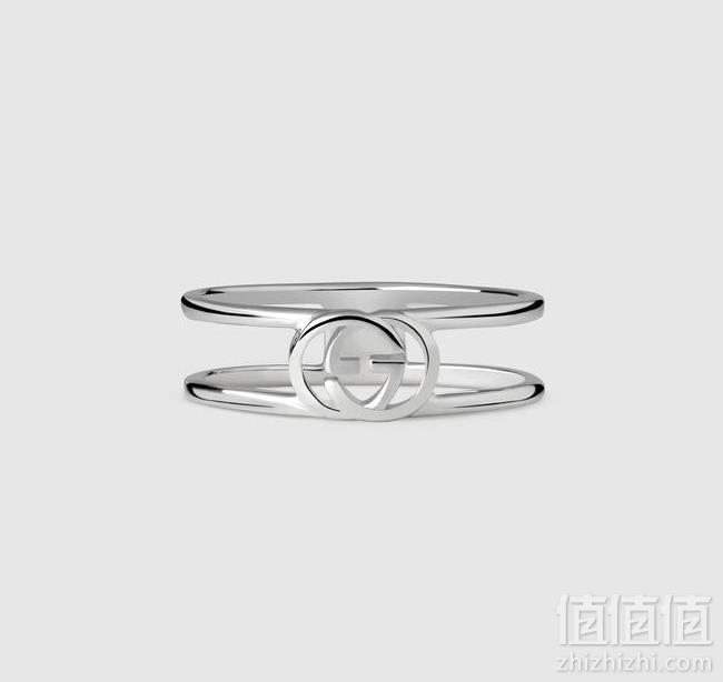 Gucci 古驰 简约双层镂空纯银戒指 298036-J8400到手946.38（需用码）