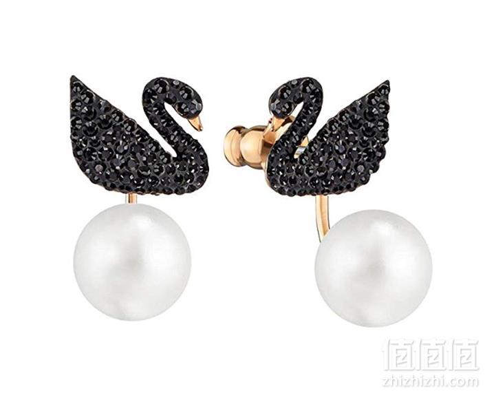 SWAROVSKI 施华洛世奇 黑色天鹅耳钉 5193949新低324元包邮