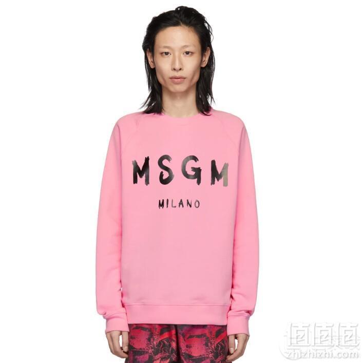 意大利时尚先锋，MSGM 男士Box Logo纯棉圆领卫衣 5折 凑单免费直邮到手665元