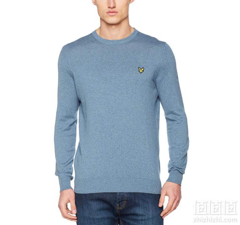 限xs码，Lyle & Scott 苏格兰金鹰 男士美利奴羊毛混纺毛衣 Prime会员凑单免费直邮含税到手新低162元