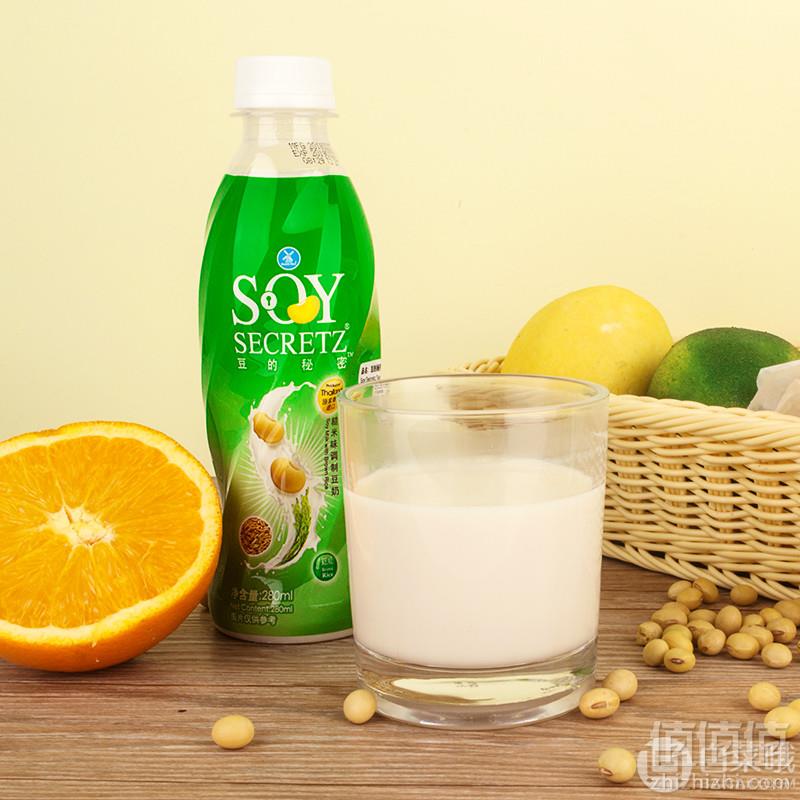 泰国进口，豆的秘密 糙米味豆奶280ml*6瓶15.9元包邮（双重优惠）