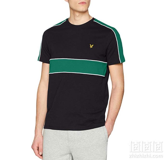 限XS码，Lyle & Scott 苏格兰金鹰 TS1004V 男士纯棉撞色T恤 Prime会员凑单免费直邮含税到手130元