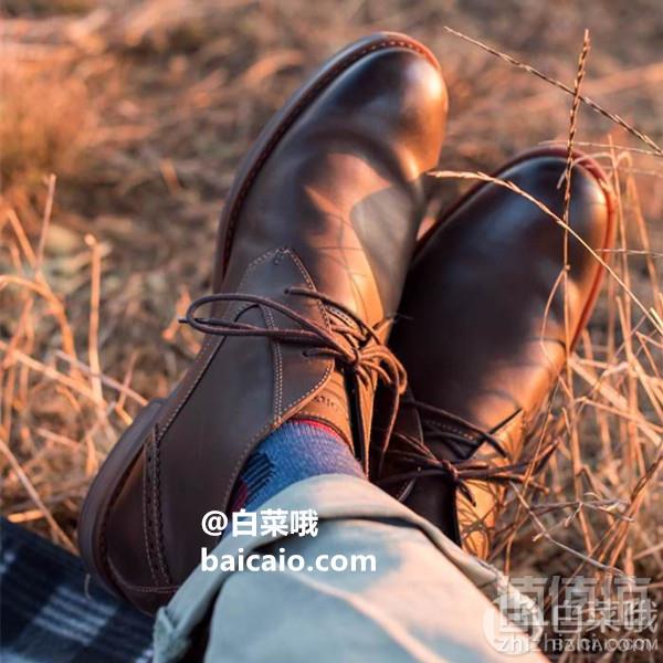 限US9码，Rockport 乐步 Wynstin Chukka 男士真皮短靴 Prime会员免费直邮含税到手新低331.43元
