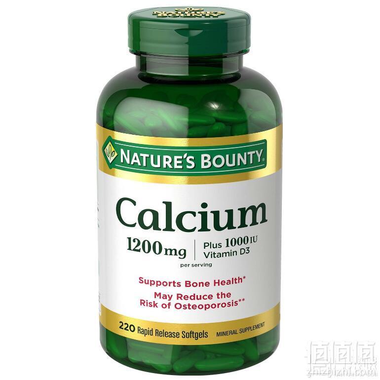 Nature's Bounty 自然之宝 液体钙+VD软胶囊1200mg*220粒 Prime会员凑单免费直邮含税到手108.84元