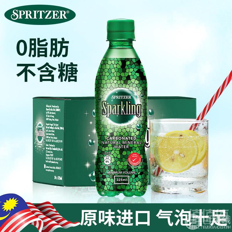马来西亚国会用水， SPRITZER 事必胜 高端无糖气泡水饮料325ml*24瓶55.8元包邮（需领券）