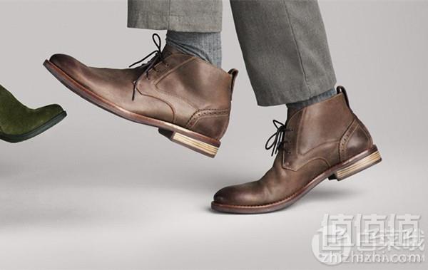 限US9码，Rockport 乐步 Wynstin Chukka 男士真皮短靴 Prime会员免费直邮含税到手新低331.43元