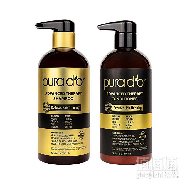 镇店之宝，Pura d'or 深层修复套装 洗发水473ml+护发素473ml Prime会员免费直邮到手新低361.77元