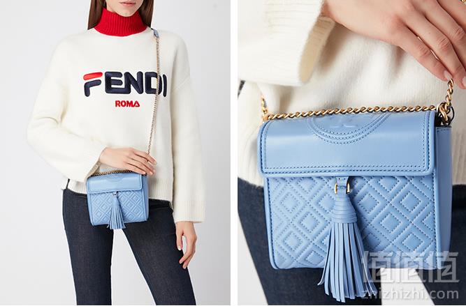 TORY BURCH 汤丽柏琦 Fleming box 女士流苏斜跨包到手约1395元