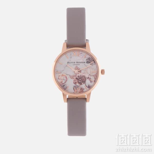Olivia Burton Women's Marble Florals Watch - Grey Lilac & Rose Gold: Image 01