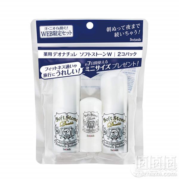 COSME连续3年冠军，Deonatulle 腋下干爽消臭石（20g*2支+3g迷你装）套装*2件 Prime会员免费直邮含税到手192元（2件8折）