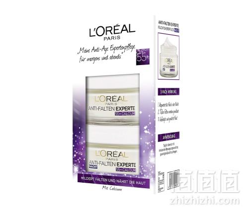 L'OREAL PARIS 巴黎欧莱雅 55岁+ 金致臻颜抗衰老套装 （日霜 50ml+晚霜 50ml） Prime会员凑单免费直邮含税到手87.08元