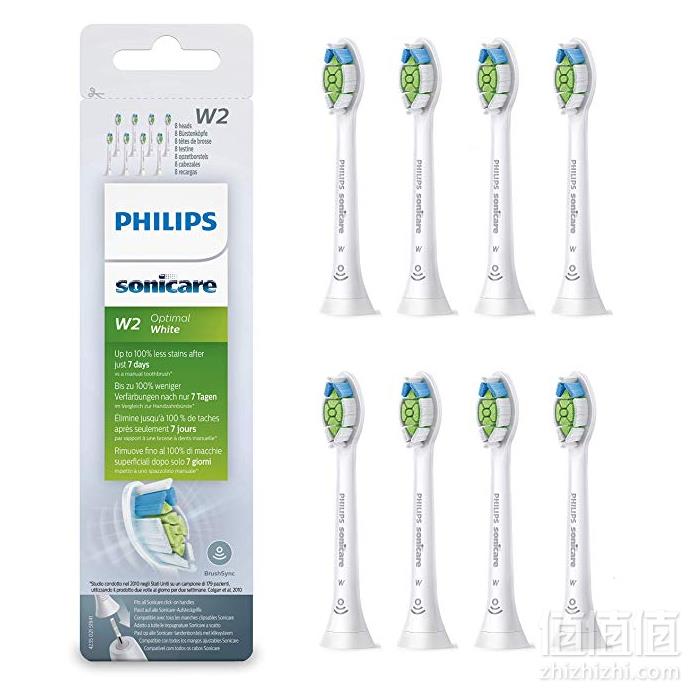 Philips 飞利浦 HX6068/12 钻石亮白型声波震动牙刷刷头 8支装 Prime会员免费直邮含税到手286.63元