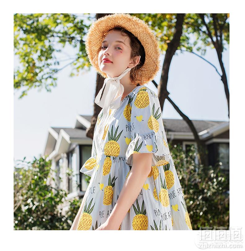 商场同款，芬腾 2019夏季新款纯棉梭织短裙家居服 2色89元包邮（需领券）