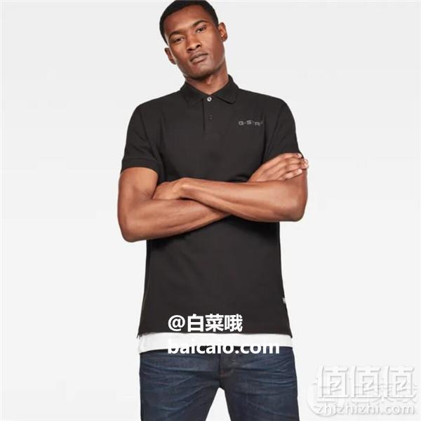 限M码，G-Star Raw Shelo Graphic 男士弹力有机棉Polo衫 Prime会员免费直邮含税到手233元
