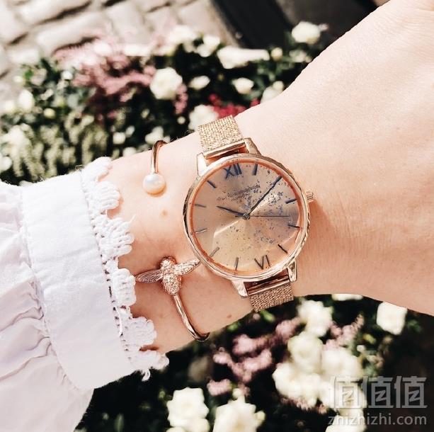 Olivia Burton Celestial 女士钢带星光石英表 OB16GD15/OB16GD12 两色475元包邮（PRIME会员95折）