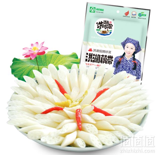 国家地理标志保护产品，洪湖农家 泡椒酸辣藕带400g*3袋新低23元包邮（2件43元）