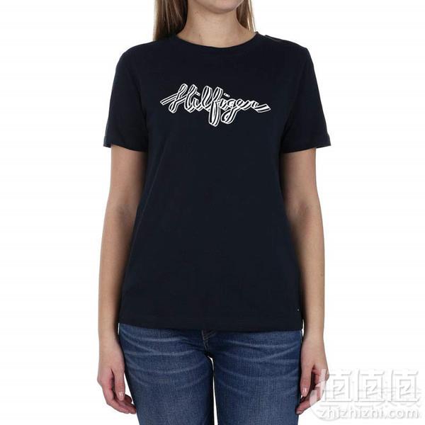 <span>白菜！</span>Tommy Hilfiger 汤米·希尔费格 女士纯棉短袖T恤WW0WW23857403新低74元