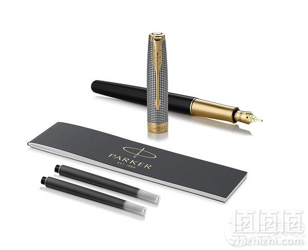 Parker 派克 Sonnet卓尔系列 光影格纹 18K金 钢笔F尖 Prime会员免费直邮含税到手1120元