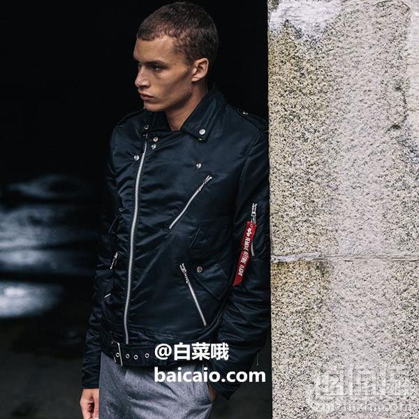 码全，Alpha Industries 阿尔法 Outlaw Biker 女士经典机车夹克WJO47504C1399元包邮包税