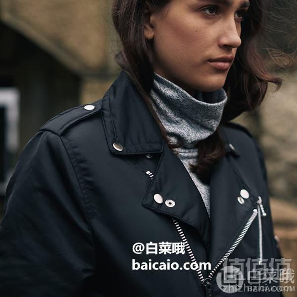 码全，Alpha Industries 阿尔法 Outlaw Biker 女士经典机车夹克WJO47504C1399元包邮包税