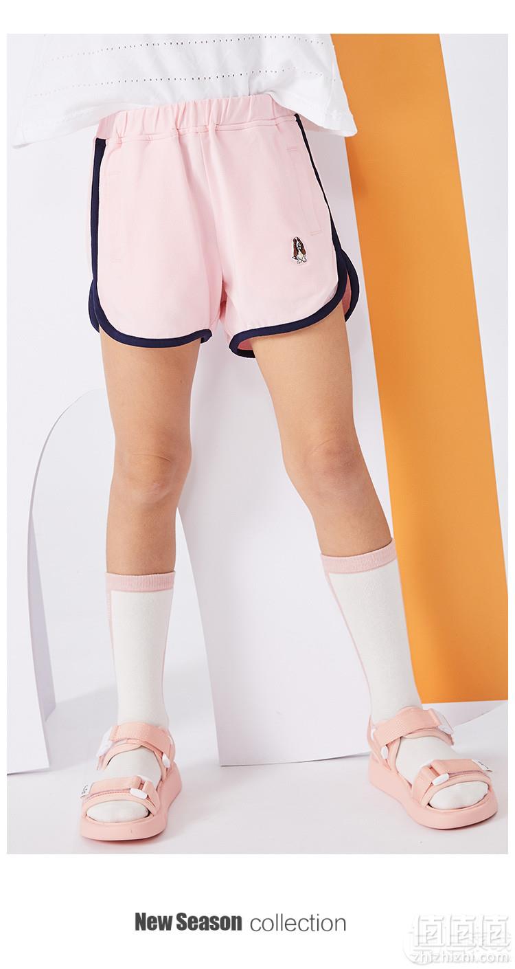 Hush Puppies 暇步士 2019新款女童中大童纯棉休闲短裤（105~170码）3色66元包邮（需领券）