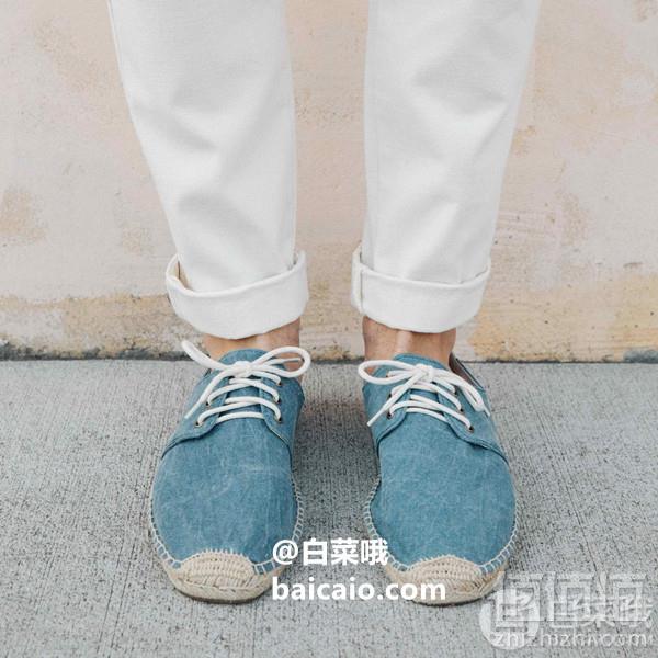 限39码，Soludos 男士 Derby Lace-Up 系带渔夫鞋MLA1003 两色新低102元包邮包税