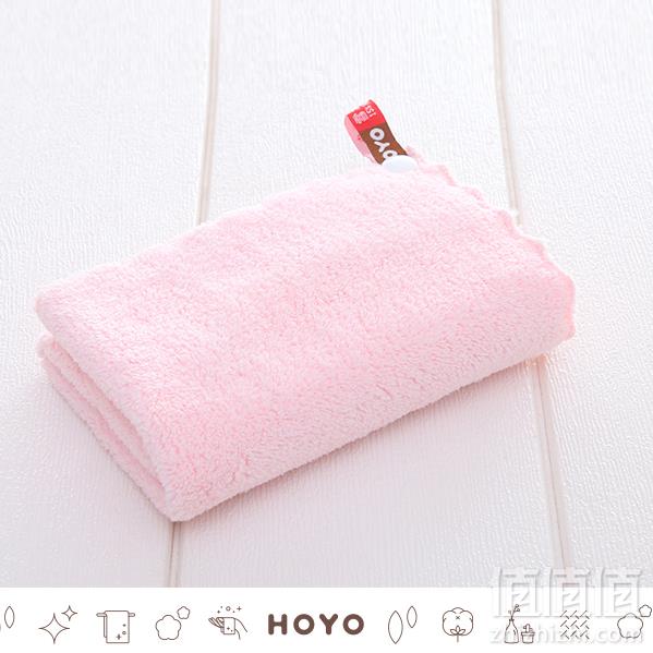 0.6秒瞬间吸水，日本HOYO 儿童A类品质雪滑绒洗脸方巾 30*30cm 4色9.9元包邮（需领券）