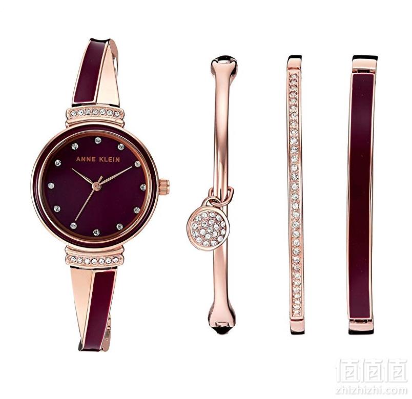 Anne Klein 安妮·克莱因 女士施华洛世奇水晶 手表手镯套装 AK/2716RBST到手451.14含税包邮