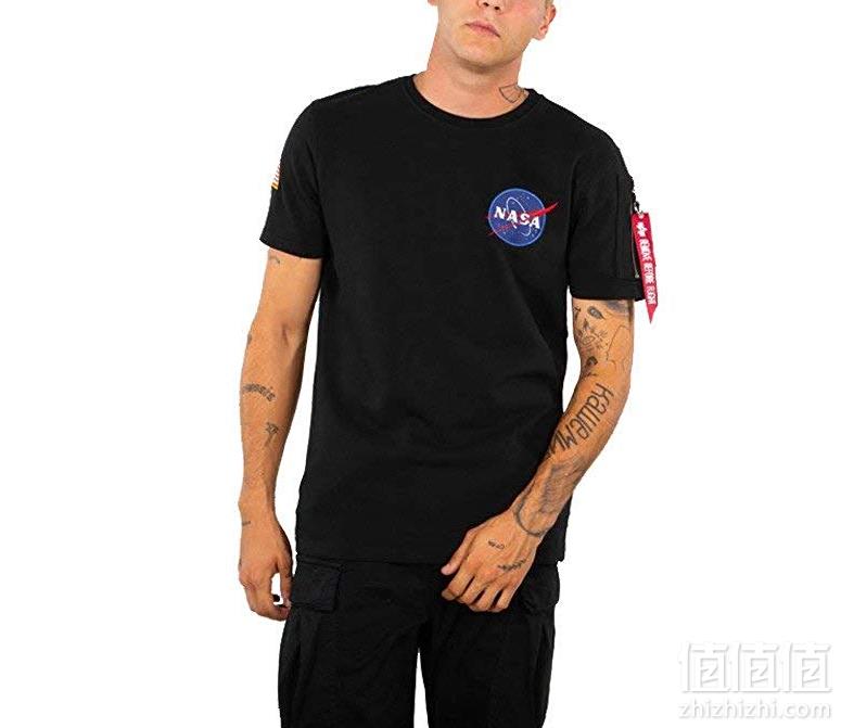 两色码全，Alpha Industries 阿尔法工业 NASA联名 男士短袖T恤 188502129元包邮包税