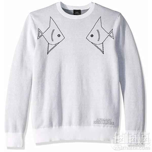 限L/XL码，A|X Armani Exchange 阿玛尼副牌 Sea Creature 男士纯棉针织衫 Prime会员免费直邮到手新低275元