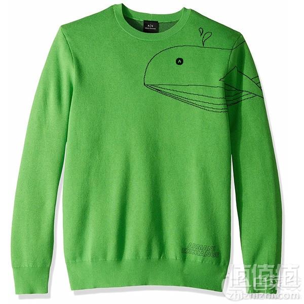 限L/XL码，A|X Armani Exchange 阿玛尼副牌 Sea Creature 男士纯棉针织衫 Prime会员免费直邮到手新低275元