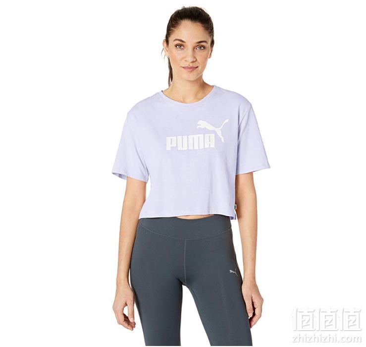 限L码，PUMA 彪马 女士短款纯棉T恤 浅紫色 Prime会员免费直邮含税到手72.35元