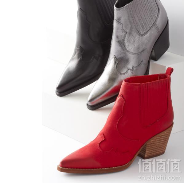 降￥140，Sam Edelman 女士Winona反绒皮粗跟短靴 F1149L新低202元包邮