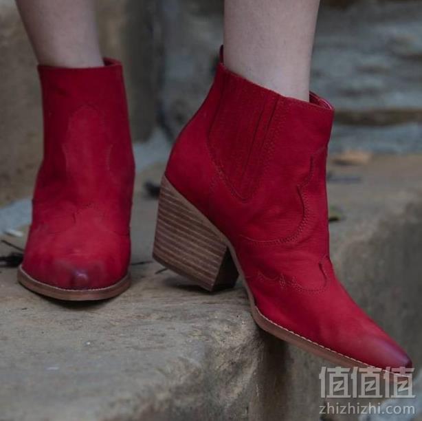 降￥140，Sam Edelman 女士Winona反绒皮粗跟短靴 F1149L新低202元包邮